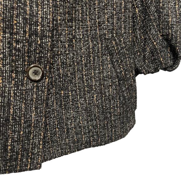 Etro Alpaca Wool Blend Button Front Puff Sleeve Blazer Jacket Womens 46 / US 10 - Picture 2 of 8